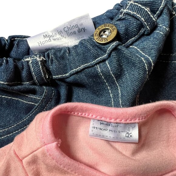 Build-A-Bear Beaded "Hugs" Top, Jeans w/Elastic Waist & Sketchers Sneakers - Picture 8 of 9